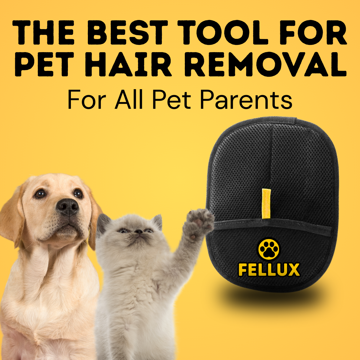 Fellux FurFlash Pro | Next Gen Pet Hair Remover Glove for Clothes, Furniture & More