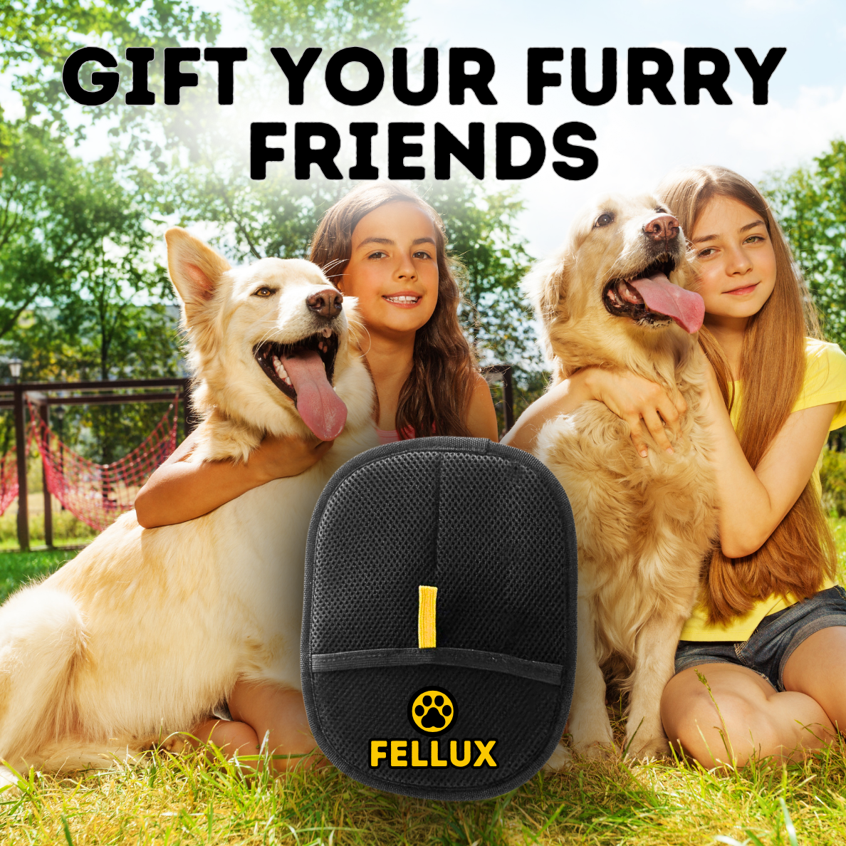 Fellux FurFlash (Classic) | Pet Hair Remover Glove for Clothes, Furniture & More